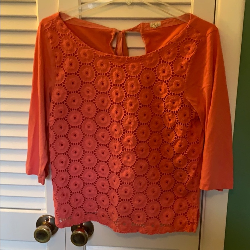 Hot pink 3/4 sleeve. J crew